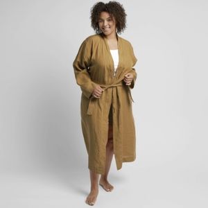 Parachute linen robe, size XL, color: ochre, NWT
